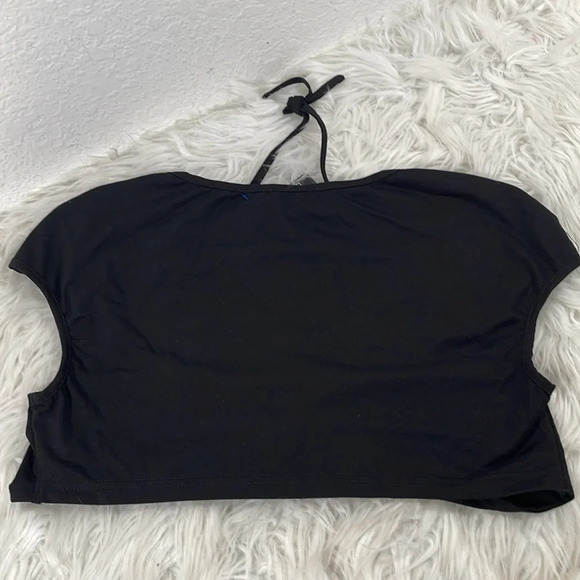 FASHION NOVA Morning Mimosa Crop Top Black Size Medium New - Picture 5 of 9
